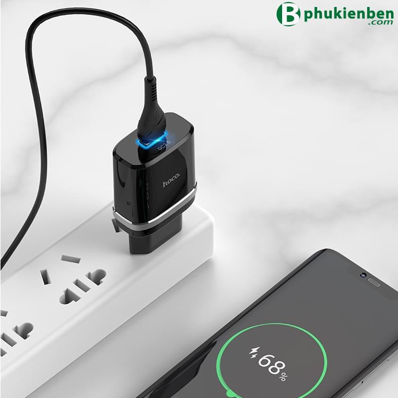 Bộ Sạc Nhanh Hoco C12Q Type C PD3.06 Bộ sạc Hoco C12Q Type C PD3.0 là khả năng hỗ trợ chuẩn sạc PD3.0 tiên tiến