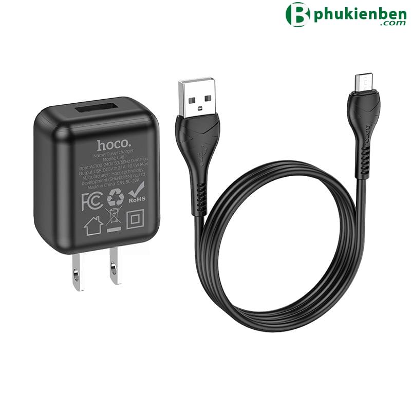 Bộ củ cáp sạc C96 micro2 Bộ Củ Cáp Sạc C96 Micro của chúng tôi được thiết kế để tương thích với hầu hết các thiết bị di động