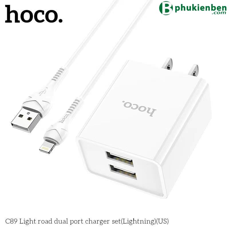 Bộ củ cáp sạc Hoco C89 lightning2