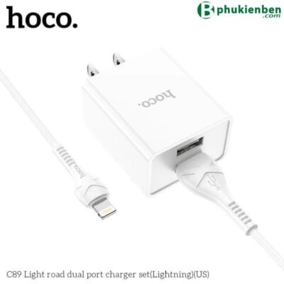 Bộ củ cáp sạc Hoco C89 lightning - Ảnh 3