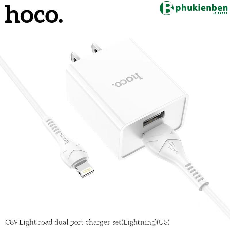 Bộ củ cáp sạc Hoco C89 lightning3