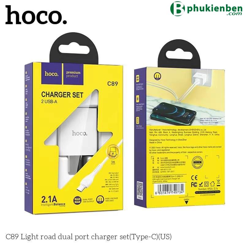 Bộ củ cáp sạc Hoco C89 typeC1
