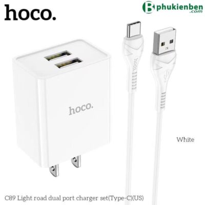 Bộ củ cáp sạc Hoco C89 typeC Bộ củ cáp sạc Hoco C89 typeC - Ảnh 4