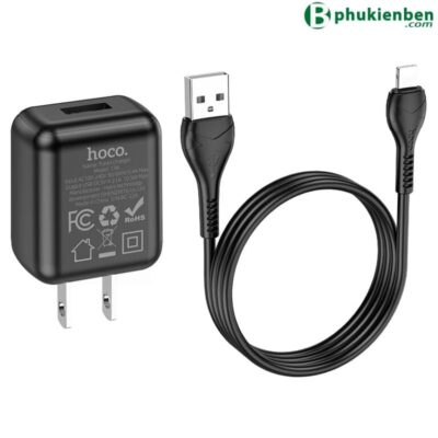 Bộ củ cáp sạc Hoco C96 lightning Bộ củ cáp sạc Hoco C96 lightning - Ảnh 4