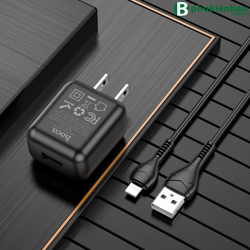 Bộ củ cáp sạc Hoco C96 lightning5 Bộ củ cáp sạc Hoco C96 lightning được thiết kế để cung cấp sạc nhanh và ổn định