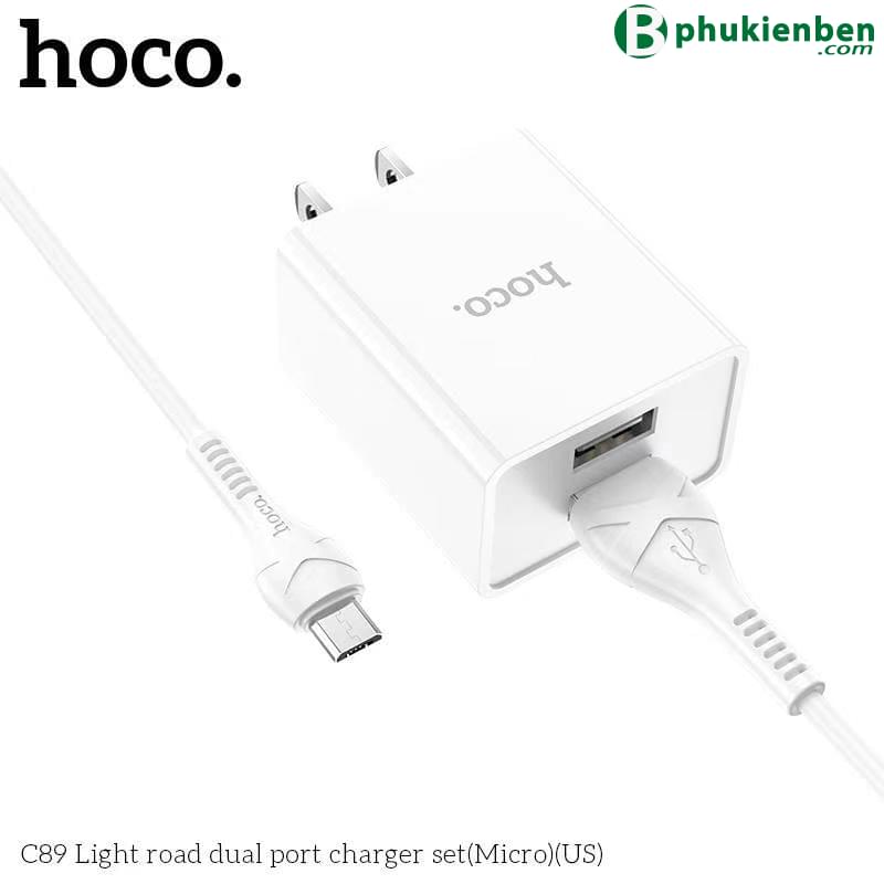 Bộ củ cáp sạc hoco C89 micro4