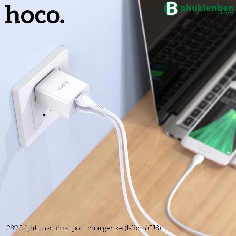 Bộ củ cáp sạc hoco C89 micro5 Các tính năng bảo vệ thông minh để đảm bảo an toàn cho thiết bị của bạn