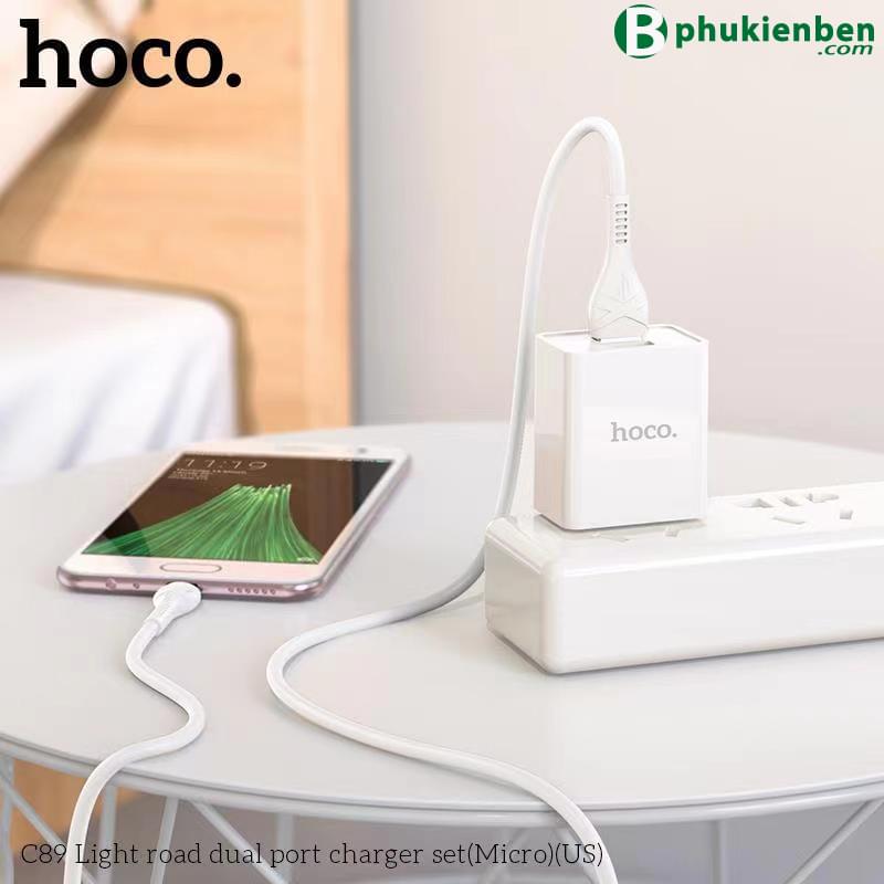 Bộ củ cáp sạc hoco C89 micro7 Được sản xuất với chất lượng và độ bền hàng đầu