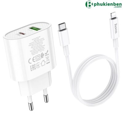 Bộ củ cáp sạc nhanh Hoco C95A Lightning PD20W QC3.0 Hoco C95A Lightning PD20W QC3.0 còn được thiết kế với sự tiện lợi