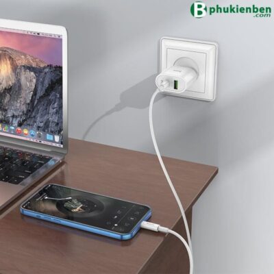 Bộ củ cáp sạc nhanh Hoco C95A Lightning PD20W QC3.0 Hoco C95A cũng tích hợp bảo vệ quá dòng và quá nhiệt, đảm bảo an toàn cho thiết bị của bạn