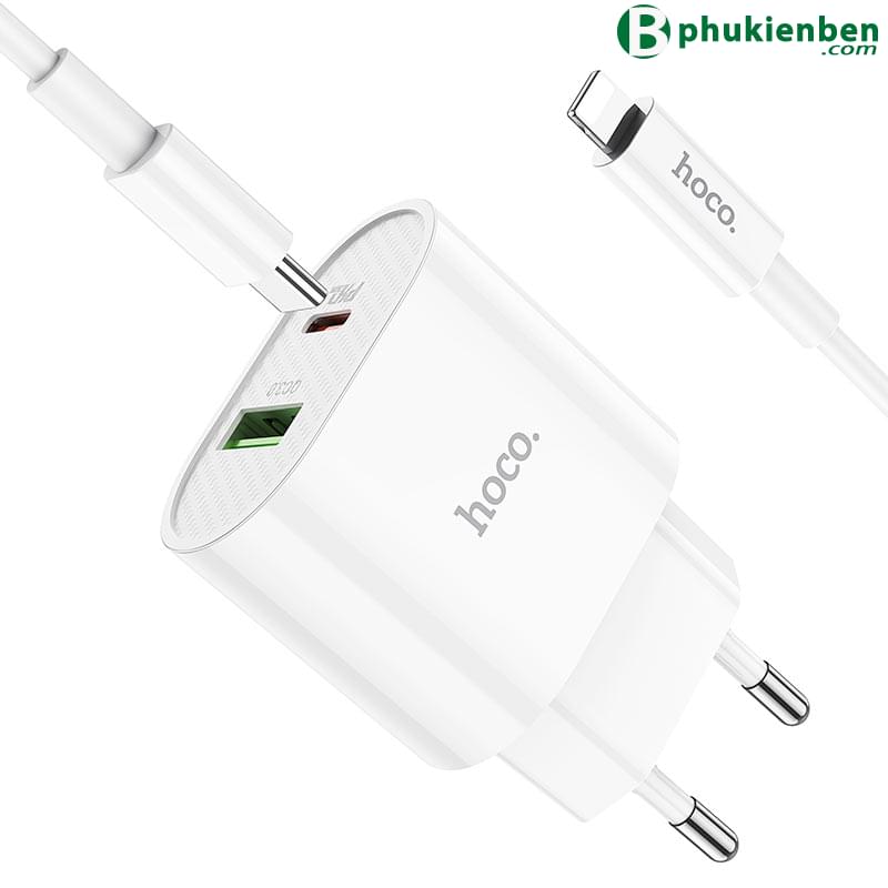 Bộ củ cáp sạc nhanh Hoco C95A Lightning PD20W QC3.04 Một giải pháp tốt nhất cho nhu cầu sạc nhanh của bạn