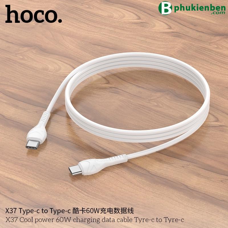 Cáp Sạc Hoco X37 C to C 60W2 Cáp Sạc Hoco X37 cho phép bạn sạc thiết bị mà không cần phải ở gần ổ cắm