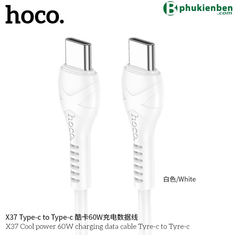 Cáp Sạc Hoco X37 C to C 60W4 Cáp Sạc Hoco X37 60W là một lựa chọn xuất sắc