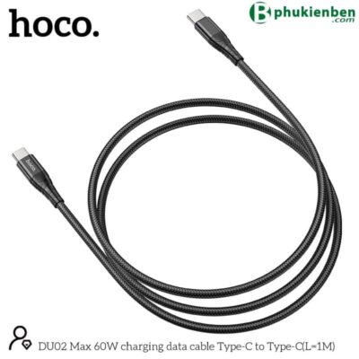 Cáp Sạc Nhanh Hoco DU02 TypeC - TypeC 1M - (60W) Cáp Sạc Nhanh Hoco DU02 TypeC - TypeC 1M - (60W) - Ảnh 2