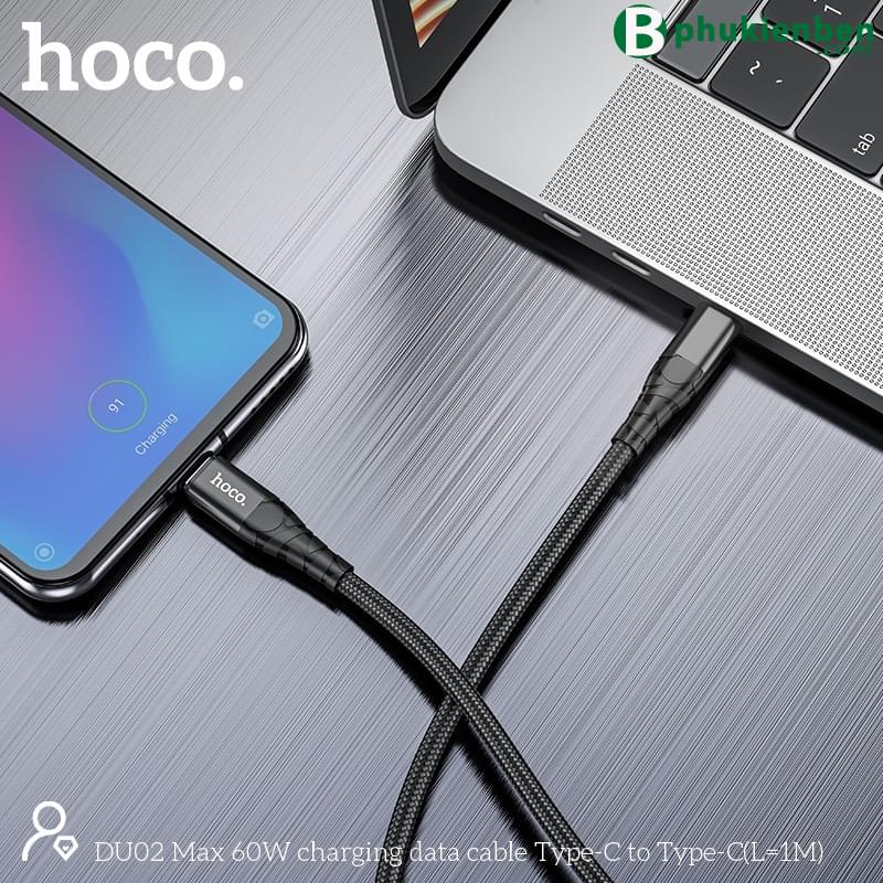 Cáp Sạc Nhanh Hoco DU02 TypeC - TypeC 1M - (60W)4