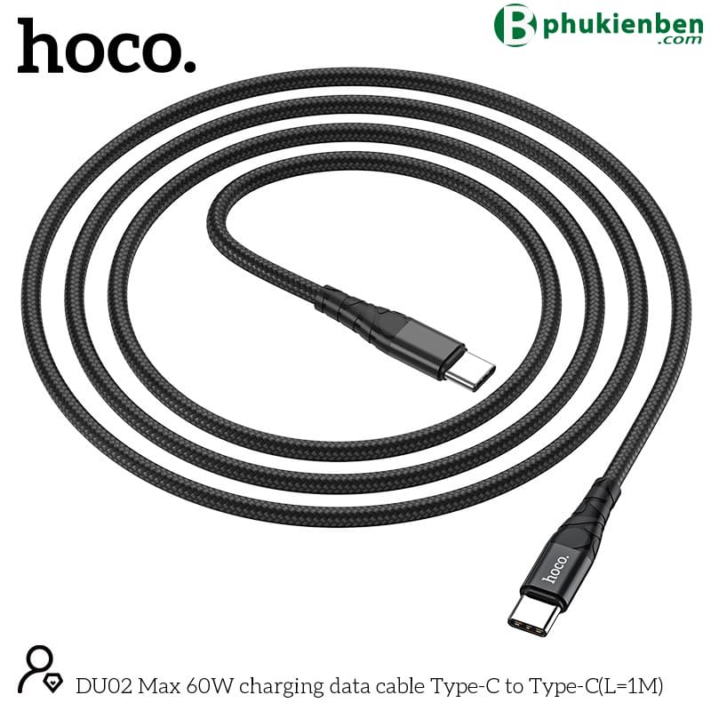 Cáp Sạc Nhanh Hoco DU02 TypeC - TypeC 1M - (60W)5