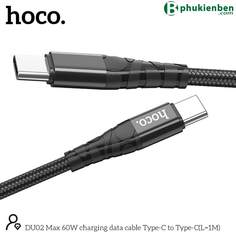 Cáp Sạc Nhanh Hoco DU02 TypeC - TypeC 1M - (60W)6 Cáp Sạc Nhanh Hoco DU02 TypeC – TypeC 1M – (60W) là một sự lựa chọn không thể bỏ qua