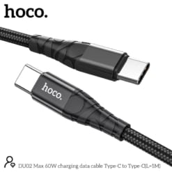 Cáp Sạc Hoco DU02 TypeC – TypeC 1M đảm bảo rằng bạn có thể nhanh chóng sạc đầy thiết bị