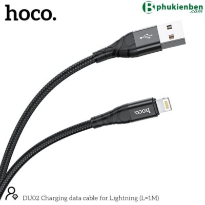 Cáp sạc Hoco DU02 Lightning 1M Cáp sạc Hoco DU02 được chế tạo với chất liệu cao cấp
