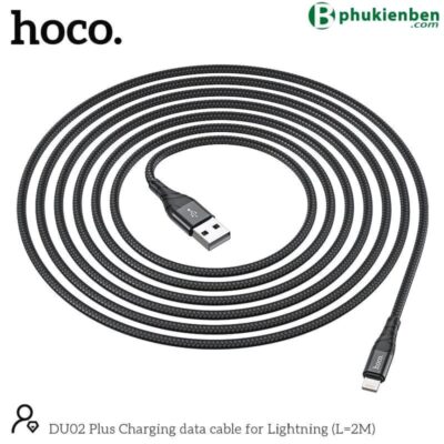 Cáp sạc Hoco DU02 Lightning 2M Cáp sạc Hoco DU02 Lightning 2M - Ảnh 2