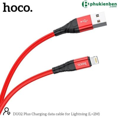 Cáp sạc Hoco DU02 Lightning 2M Cáp sạc Hoco DU02 Lightning 2M - Ảnh 3