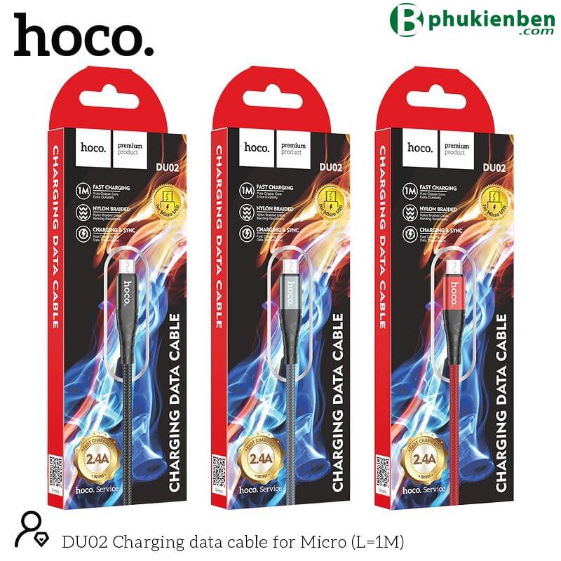 Cáp sạc Hoco DU02 micro 1m1 Sản phẩm này được chế tạo từ các vật liệu cao cấp
