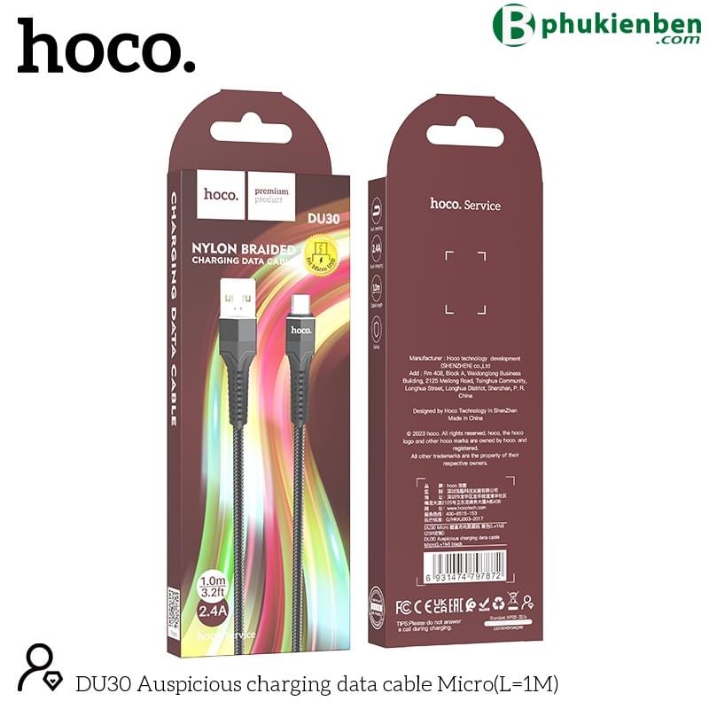 Cáp sạc Hoco DU30 Micro 1m1
