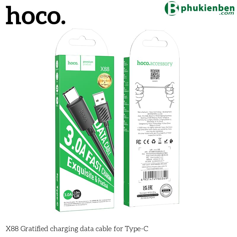 Cáp sạc Hoco X88 Type C8
