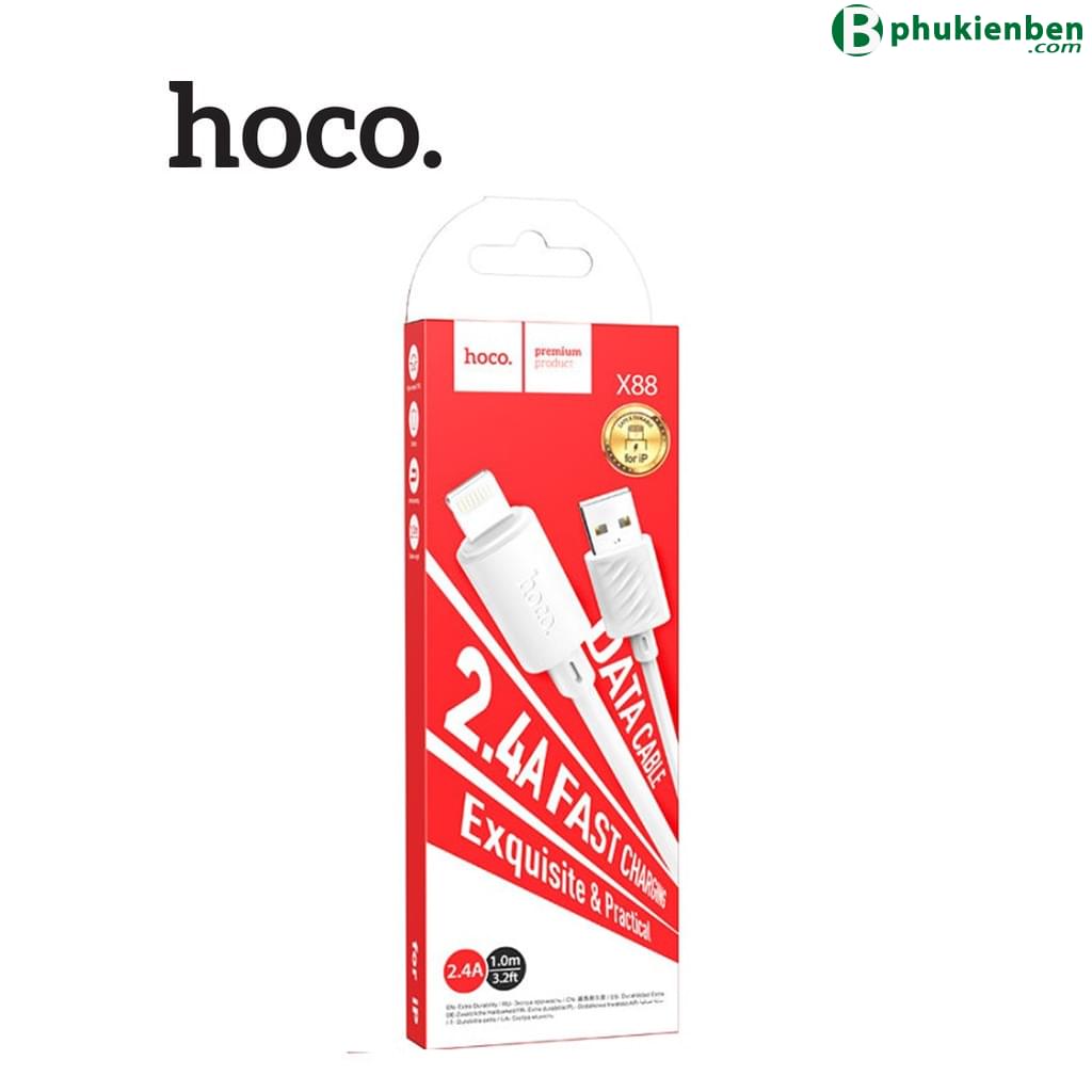 Cáp sạc Hoco X88 lightning 2.4A2