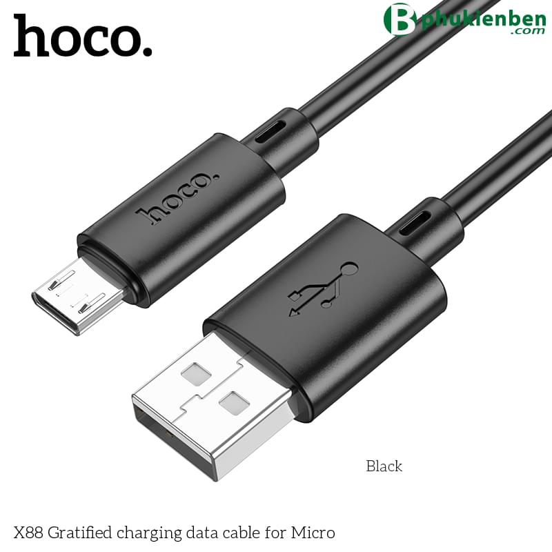 Cáp sạc Hoco X88 micro03 Cáp sạc Hoco X88 Micro còn có thiết kế thời trang với chất liệu cao cấp