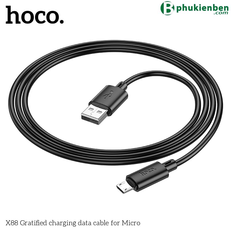 Cáp sạc Hoco X88 micro06 Cáp sạc Hoco X88 Micro là sự kết hợp hoàn hảo giữa hiệu suất ổn định và độ bền vượt trội
