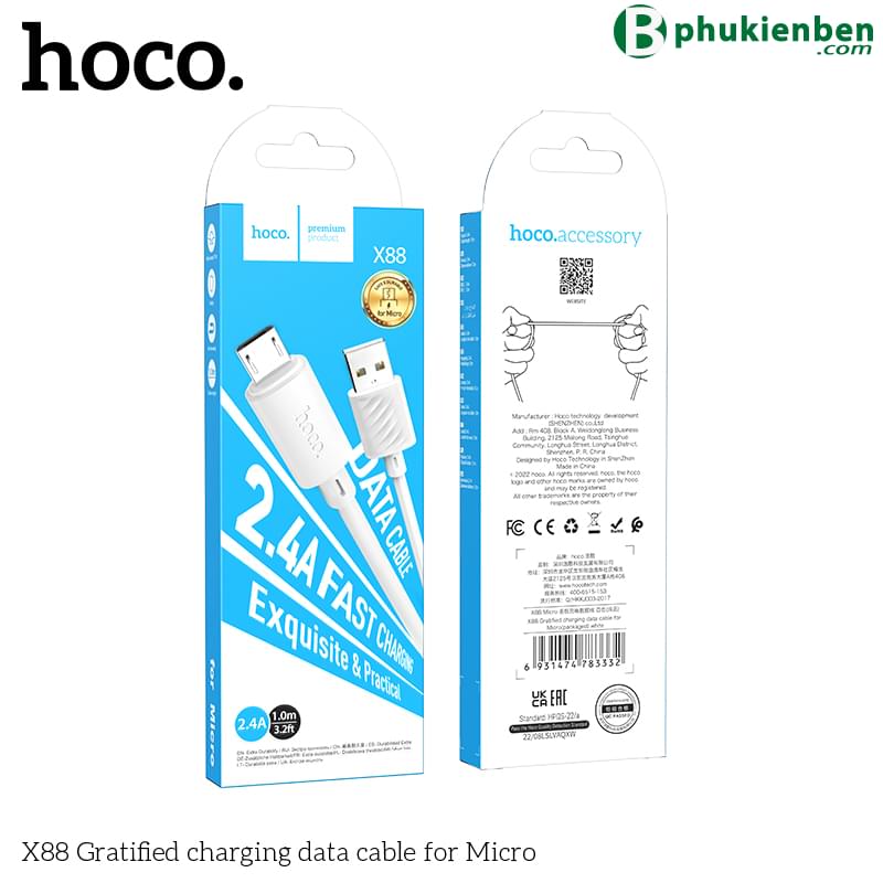 Cáp sạc Hoco X88 micro09