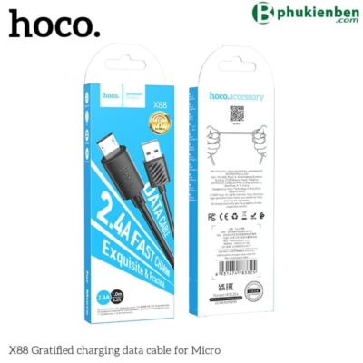 Cáp Sạc Hoco X88 Micro USB 1M 2.4A – Sạc Và Truyền Dữ Liệu Cáp Sạc Hoco X88 Micro USB 1M 2.4A – Sạc Và Truyền Dữ Liệu - Ảnh 10
