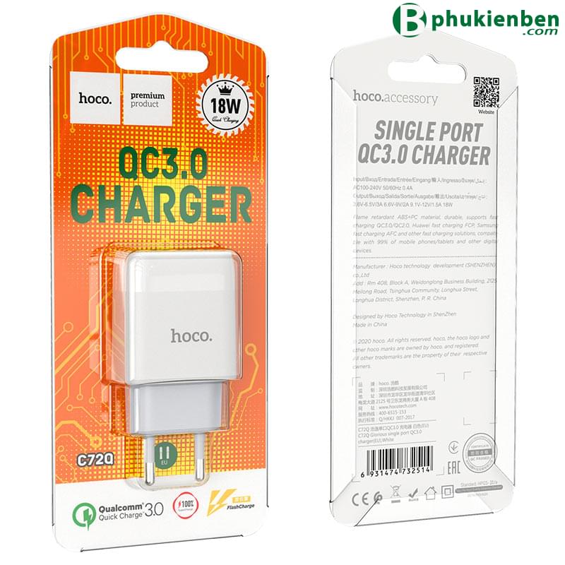 Củ Sạc Hoco C72Q - PD18W + QC3.07
