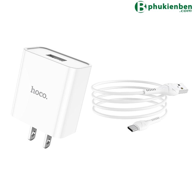 Củ sạc Hoco C81 typeC5 Hoco C81 Type-C nổi bật với thiết kế tinh tế và chất lượng vượt trội