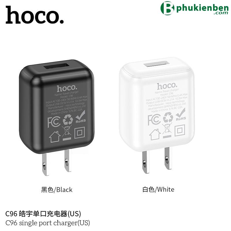 Củ sạc Hoco C962 Củ sạc Hoco C96 là một trong những sản phẩm tiêu biểu của thương hiệu nổi tiếng Hoco