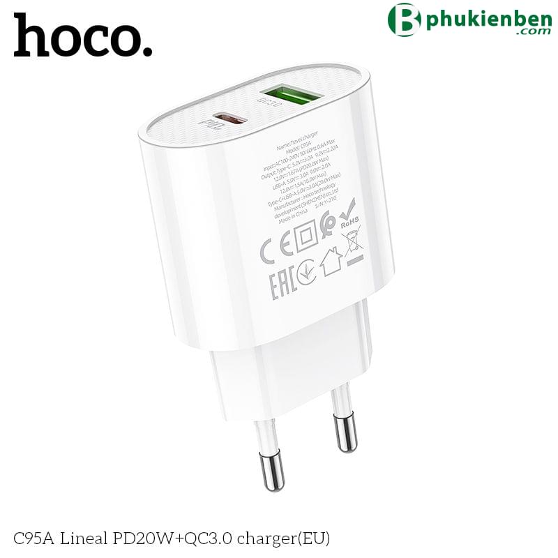 Củ sạc nhanh Hoco C95A 20W08 Củ sạc nhanh Hoco C95A 20W là lựa chọn hàng đầu của bạn