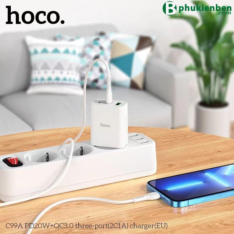 Củ sạc nhanh Hoco C99A PD20W QC3.06 Sản phẩm đảm bảo an toàn tuyệt đối cho thiết bị của bạn và người dùng