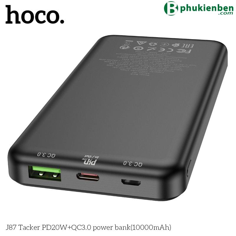 Pin sạc dự phòng Hoco J87 10.000mAh PD 20w08 Sạc dự phòng Hoco J87 10.000mAh PD 20W là sự kết hợp hoàn hảo giữa thiết kế đẹp, công nghệ tiên tiến