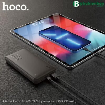 Sạc dự phòng Hoco J87 10.000mAh PD 20W Sạc dự phòng Hoco J87 được trang bị nhiều tính năng an toàn