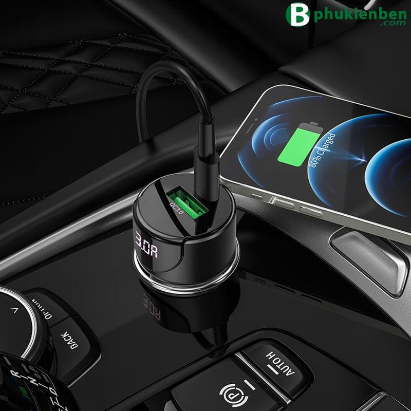 Tẩu oto Hoco Z42 Cổng đơn QC3.004 Hoco Z42 có thể cung cấp điện năng hiệu quả và sạc nhanh các thiết bị di động