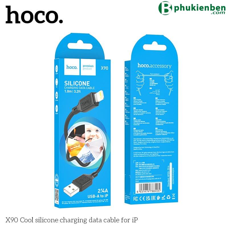 Cáp sạc Hoco X90 lightning 1m4