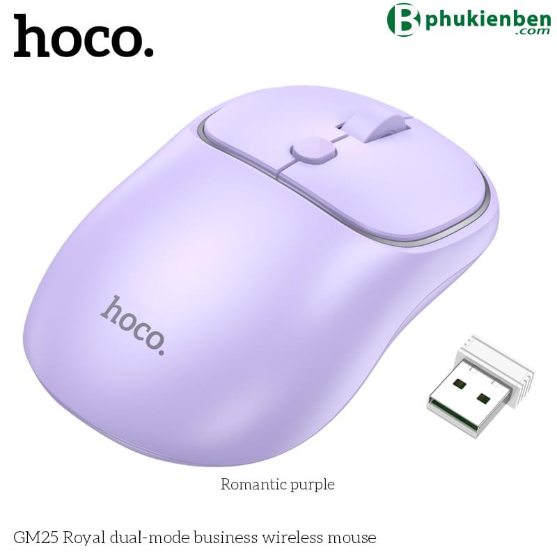 Chuột không dây Hoco Gm25 2 chức năng kết nối3 Chuột Hoco Gm25 có thiết kế trẻ trung