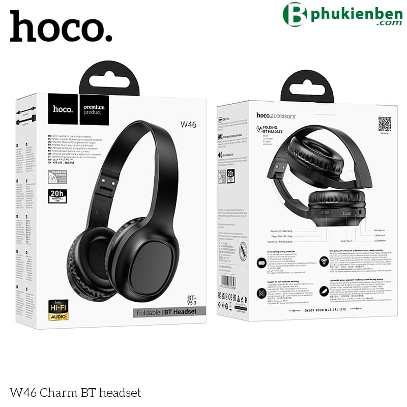 Tai nghe Hoco W46 sử dụng công nghệ Bluetooth 5.0 Tai nghe Hoco W46 sử dụng công nghệ Bluetooth 5.0