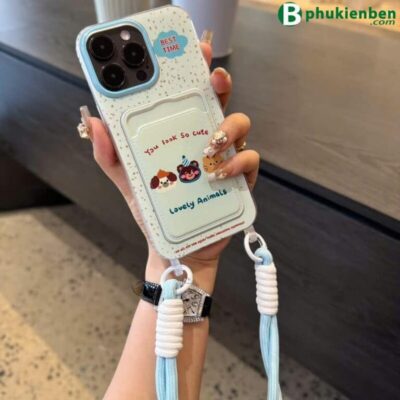 Ốp lưng cài thẻ có dây đeo mới