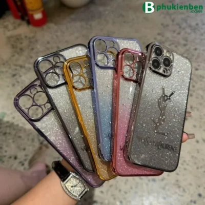 Ốp Lưng Thương Hiệu YSL Đá Nhũ Ốp Lưng Thương Hiệu YSL Đá Nhũ - Ảnh 2