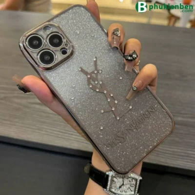 Ốp Lưng Thương Hiệu YSL Đá Nhũ Ốp Lưng Thương Hiệu YSL Đá Nhũ - Ảnh 3