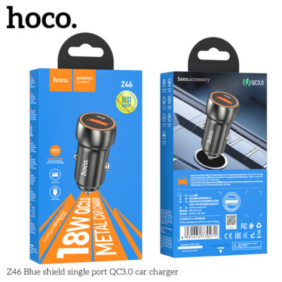 Bộ sạc xe hơi QC3.0 cổng đơn Hoco Z46 Blue Shield Bộ sạc xe hơi QC3.0 cổng đơn Hoco Z46 Blue Shield - Ảnh 3