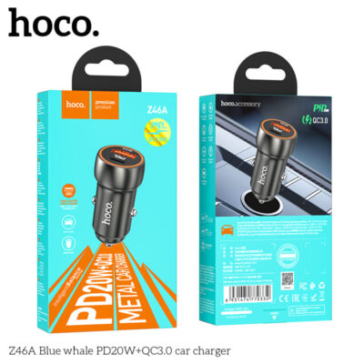 Bộ Sạc Xe Hơi Cá Voi Xanh HOCO Z46A PD20W + QC3.0 Bộ Sạc Xe Hơi Cá Voi Xanh HOCO Z46A PD20W + QC3.0 - Ảnh 3