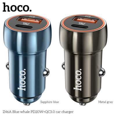 Bộ Sạc Xe Hơi Cá Voi Xanh HOCO Z46A PD20W + QC3.0 Bộ Sạc Xe Hơi Cá Voi Xanh HOCO Z46A PD20W + QC3.0 - Ảnh 5